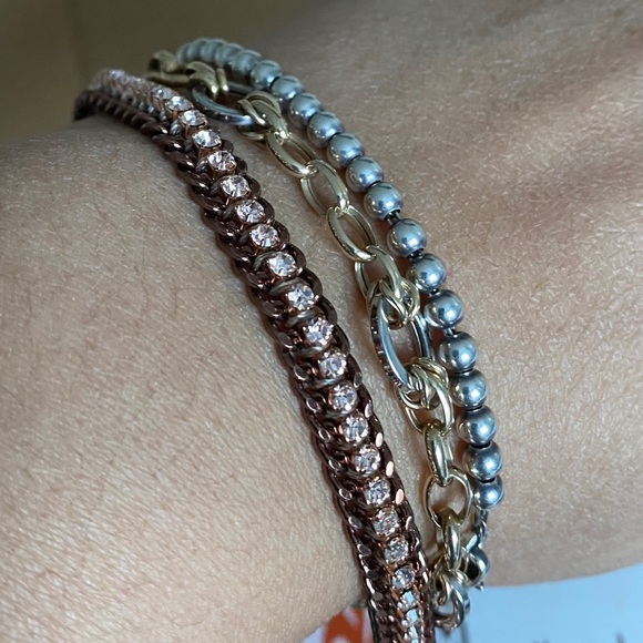 Stella and Dot copper cupchain curb bracelet - Picture 5 of 7